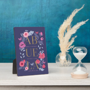 Abuela (Grandma) Floral Botanical Butterfly Frame