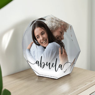 Abuela Grandma Script Overlay Photo Block