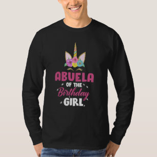 Abuela Of The Birthday Girl Unicorn Girls Family M T-Shirt