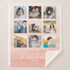 Abuela Pink Ombré Sherpa Blanket