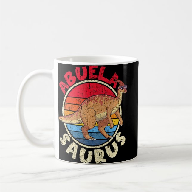Abuela Saurus I Parasaurolophus I Family Matching  Coffee Mug (Left)