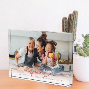 Abuela Script Overlay   We Love You Photo Block