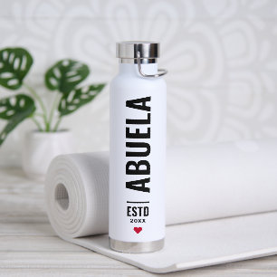 Abuela Spanish Grandma Custom Date Simple Water Bottle