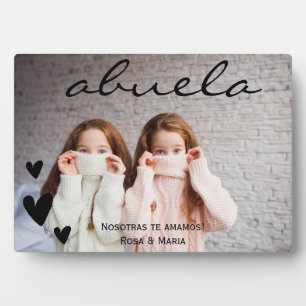 Abuela We Love You Personalized Photo Plaque