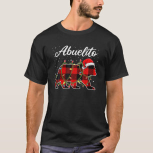 Abuelito Bear Red Buffalo Plaid Bonus Mom Bear T-Shirt