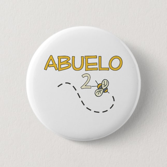 Abuelo 2 Bee Inch Round Button (Front)