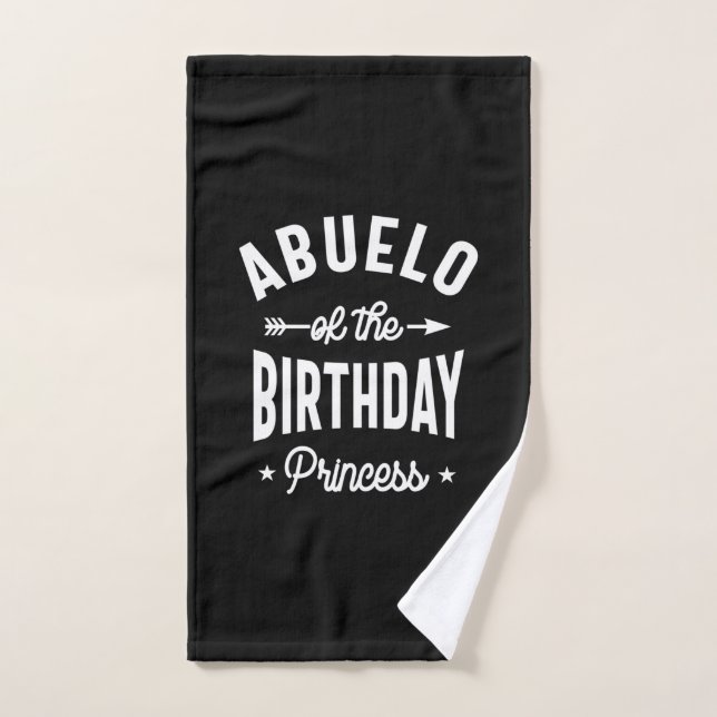 Abuelo De La Princesse D'Anniversaire (Serviette à main)