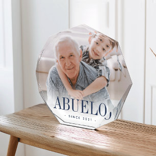 Abuelo Grandpa Year Established Photo Block