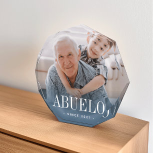 Abuelo Grandpa Year Established Photo Block
