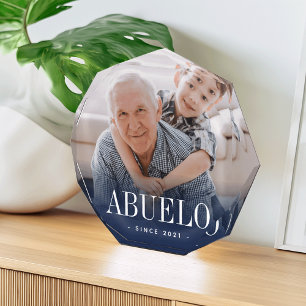 Abuelo Grandpa Year Established Photo Block
