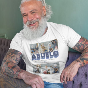 Abuelo Man Myth Legend 6 Photo Collage T-Shirt