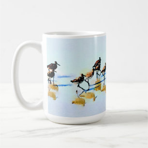 Abuelo~Running Sandpipers on Hilton Head Beach Coffee Mug