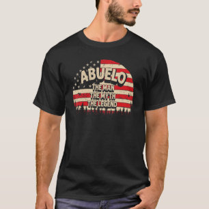 Abuelo The Man The Myth The Legend Men Usa Flag Gr T-Shirt