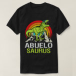 Abuelosaurus Dinosaur Grandpa Saurus Father's Day T-Shirt<br><div class="desc">Get this funny saying outfit for your special proud grandpa from granddaughter, grandson, grandchildren, on father's day or christmas, grandparents day, or any other Occasion. show how much grandad is loved and appreciated. A retro and vintage design to show your granddad that he's the coolest and world's best grandfather in...</div>