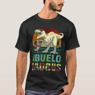 Abuelosaurus Dinosaur Rex Abuelo Saurus Autism Awa T-Shirt