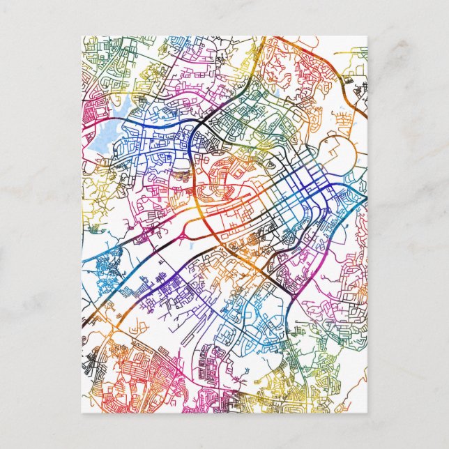 Abuja Nigeria City Map Postcard (Front)