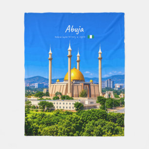 Abuja, Nigeria - National Mosque Golden Dome Fleece Blanket