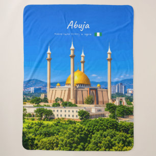 Abuja, Nigeria - National Mosque Golden Dome Sherpa Blanket