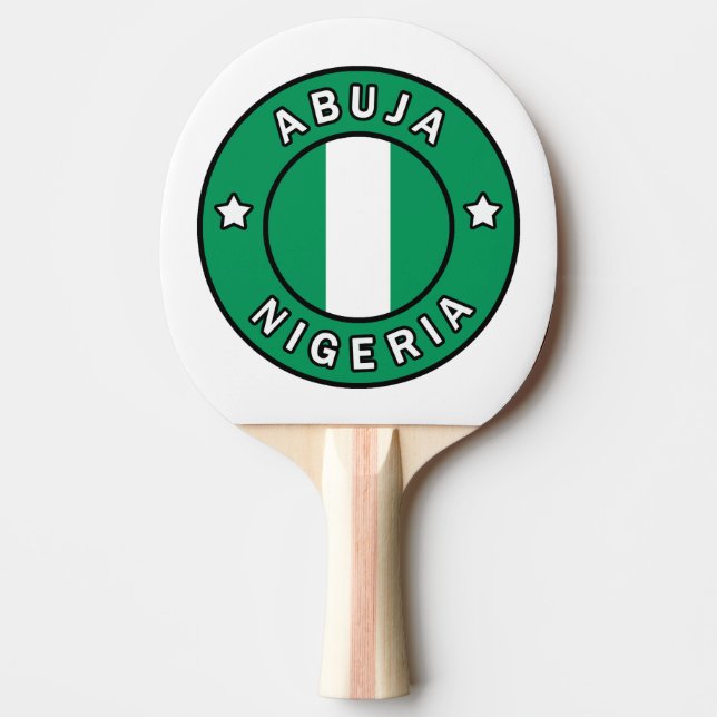 Abuja Nigeria Ping Pong Paddle (Front)