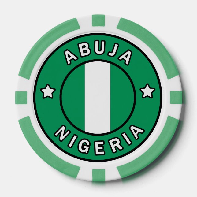 Abuja Nigeria Poker Chips (Front)