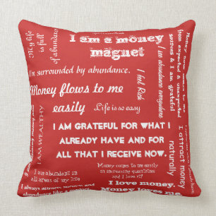 Abundance Affirmation Throw cusion Pillow