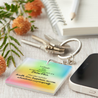 Abundance and Prosperity Divine Plan Affirmation  Keychain