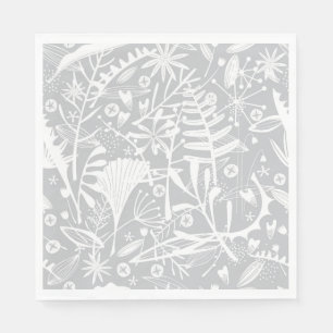 Abundance Botanical Silver Grey Napkin