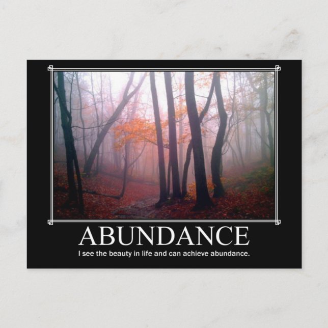 Abundance Custom Postcard (Front)