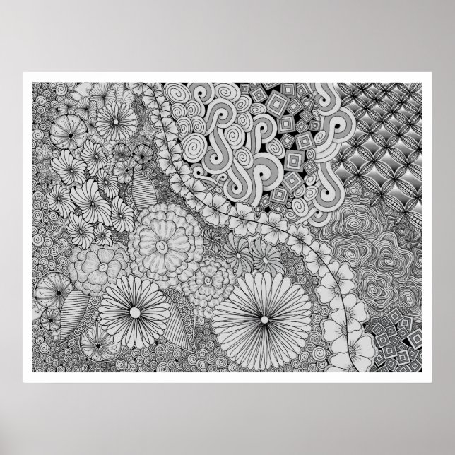 Abundance in Bloom – Colorable Poster (Front)