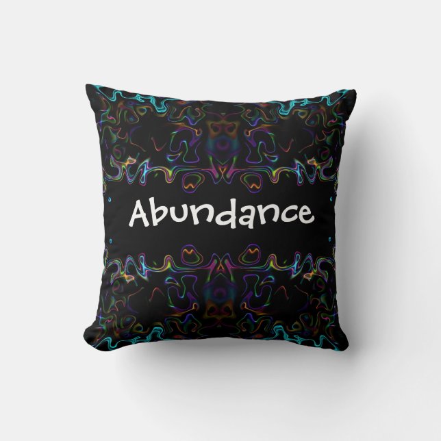 Abundance: Modern Art Throw Pillow (Front)