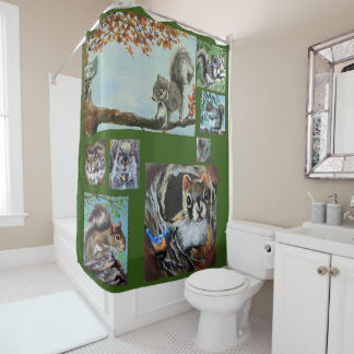 ABUNDANCE OF SQUIRRELS SHOWER CURTAIN