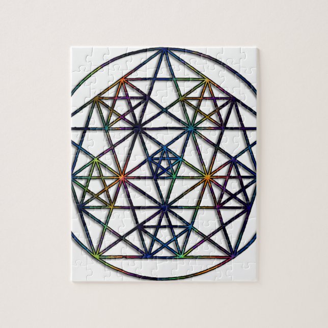 Abundance Sacred Geometry Fractal of Life Jigsaw Puzzle (Vertical)