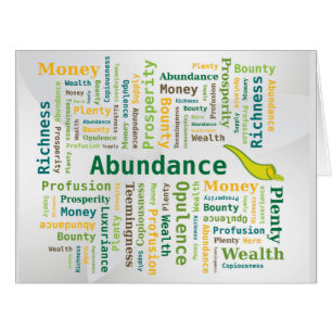 Abundance Word Cloud Green Yellow Colours