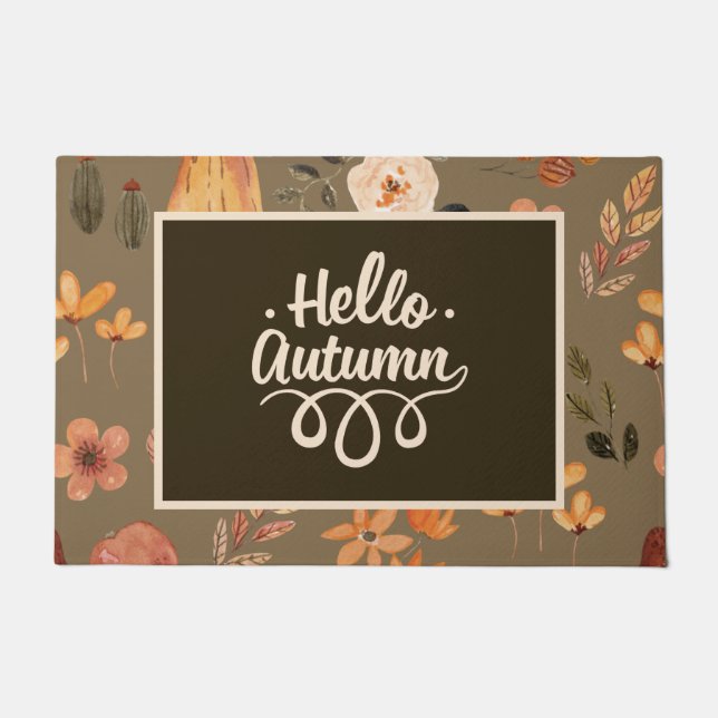 Abundant Autumn Harvest Thanksgiving Season Doormat (Front)