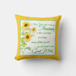 Abundant blessings throw pillow