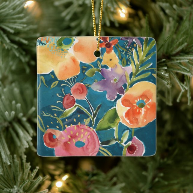 Abundant Florals I Ceramic Ornament (Tree)