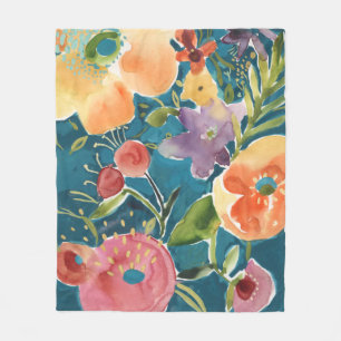 Abundant Florals I Fleece Blanket