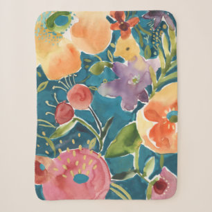 Abundant Florals I Sherpa Blanket
