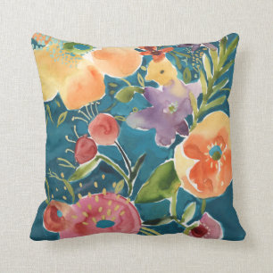 Abundant Florals I Throw Pillow