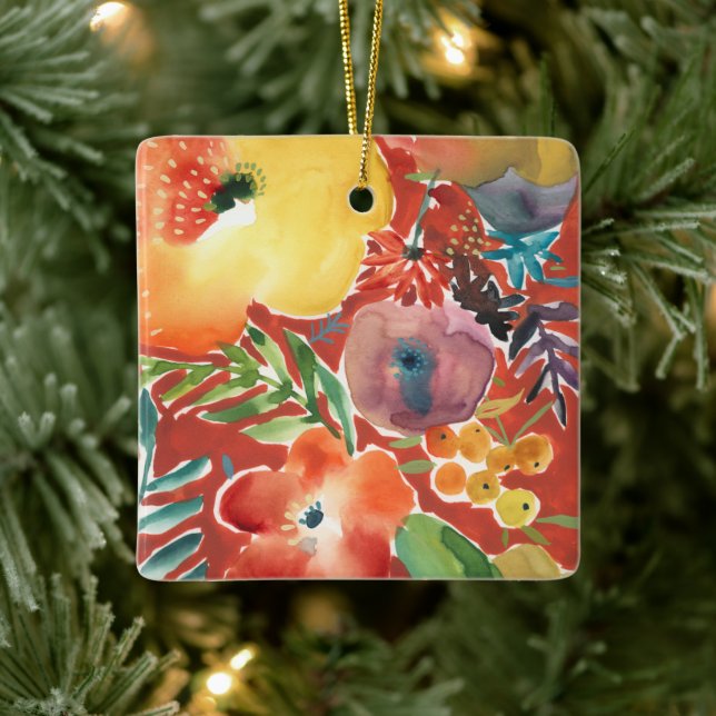 Abundant Florals III Ceramic Ornament (Tree)