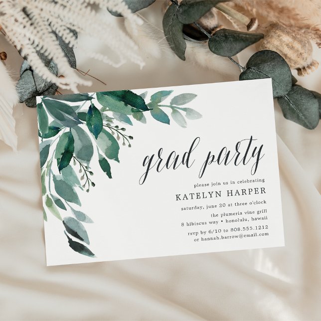 Abundant Foliage | Graduation Party Invitation (Creator Uploaded)