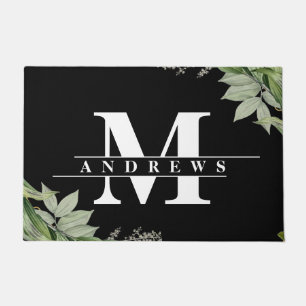 Abundant Foliage Monogram Doormat