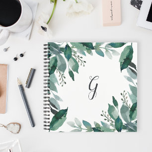 Abundant Foliage Monogram Notebook