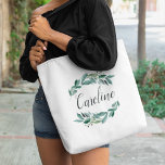 Abundant Foliage Personalized Tote Bag<br><div class="desc">Personalize this chic botanical tote with a name or monogram,  surrounded by lush botanical greenery and eucalyptus leaves.</div>