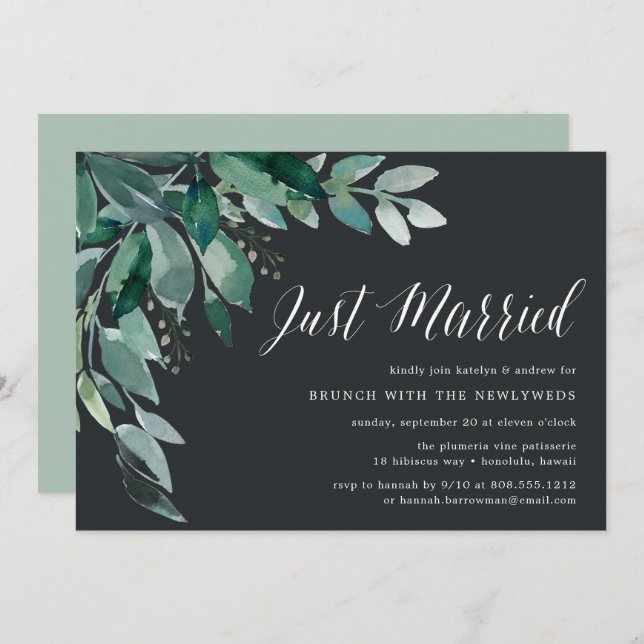 Abundant Foliage | Post Wedding Brunch Invitation (Front/Back)