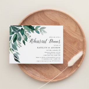 Abundant Foliage Rehearsal Dinner Invitation