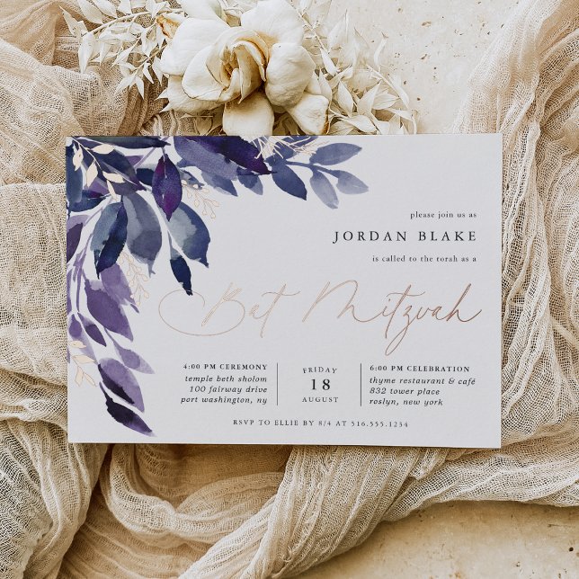 Abundant Foliage | Violet Botanical Bat Mitzvah (Creator Uploaded)