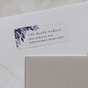 Abundant Foliage Violet Botanical Return Address