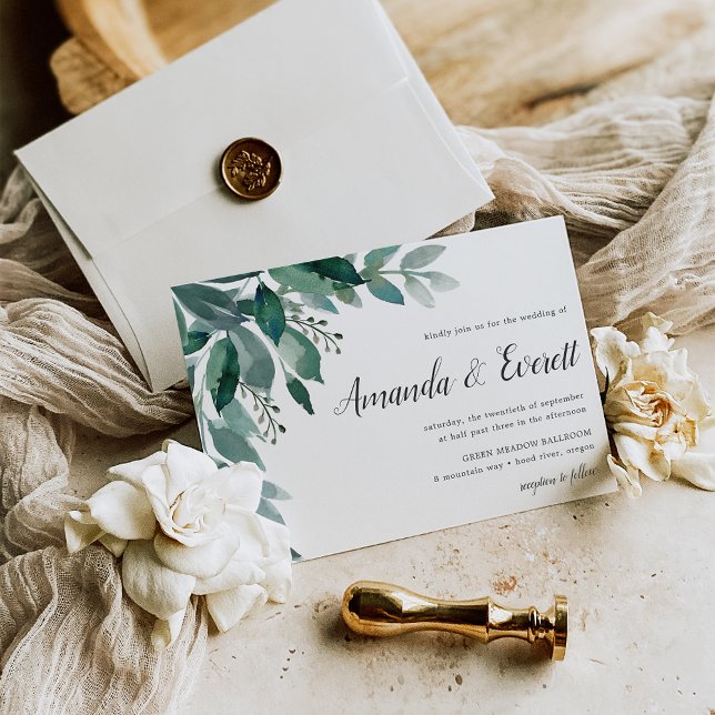 Abundant Foliage Wedding Invitation (Creator Uploaded)