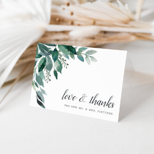 Abundant Foliage Wedding Thank You Card